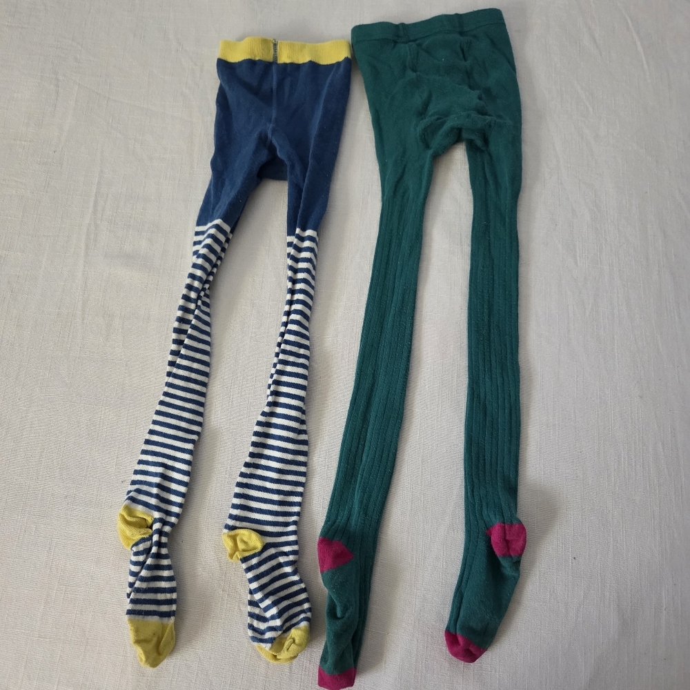 Mini Boden Blue and Green Kids Leggings Bundle Kids 6/7 Striped Color Block - Picture 6 of 6